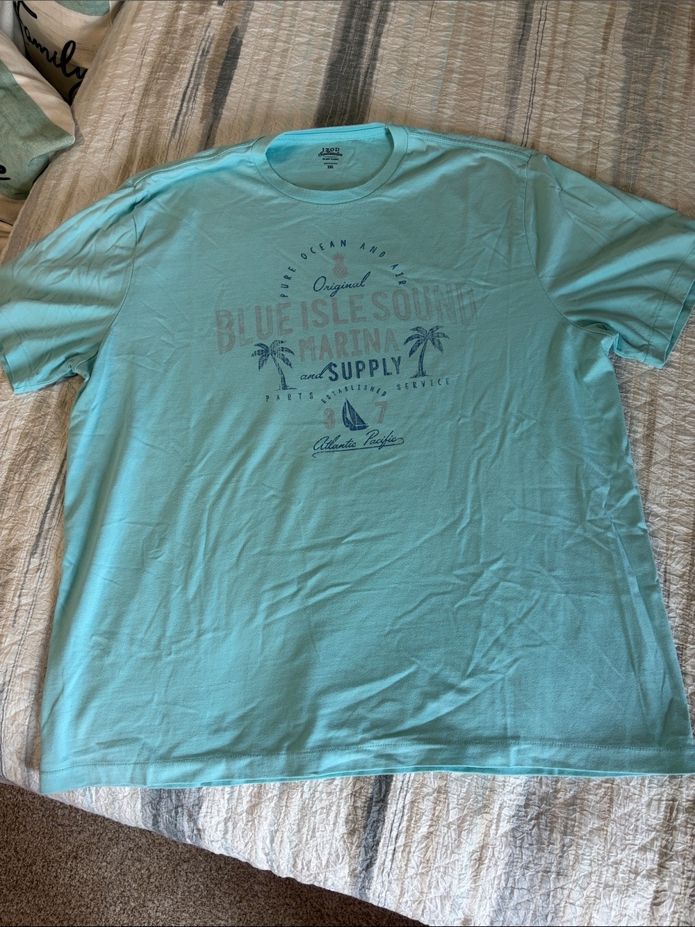 Men’s IZOD Saltwater Blue Isle Sound Marina Graphic Tee - Light Teal